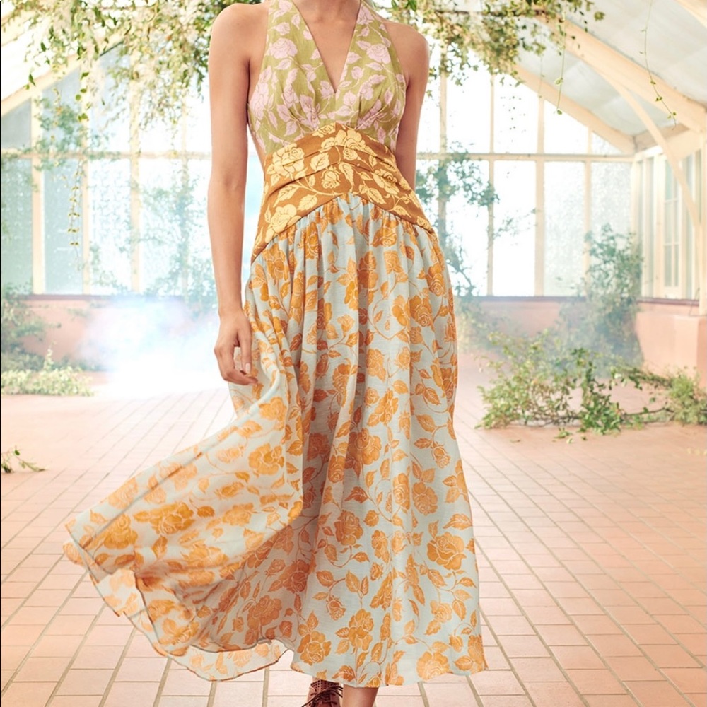 BNWT Zimmermann Lovestruck V-Neck Midi Dress